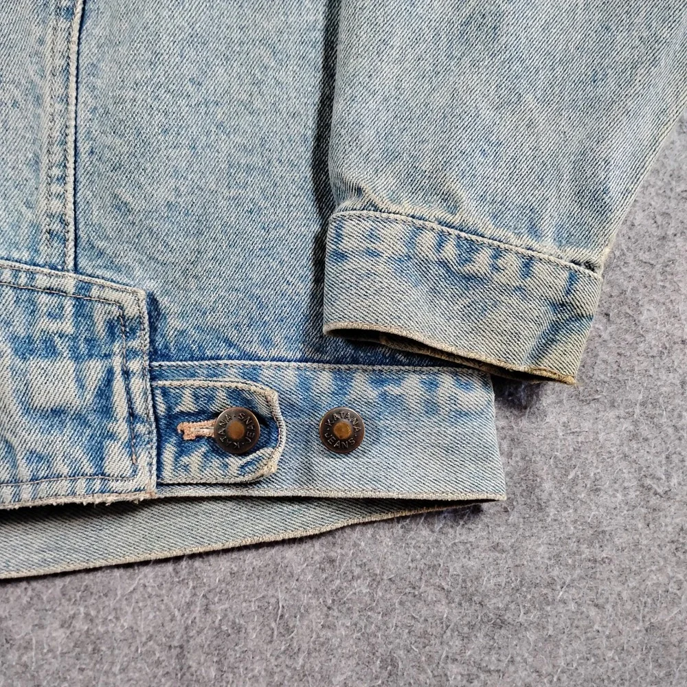 Vintage Katana Jeans Denim Trucker Jacket Light Wash Blue Mens Size Medium‎ M